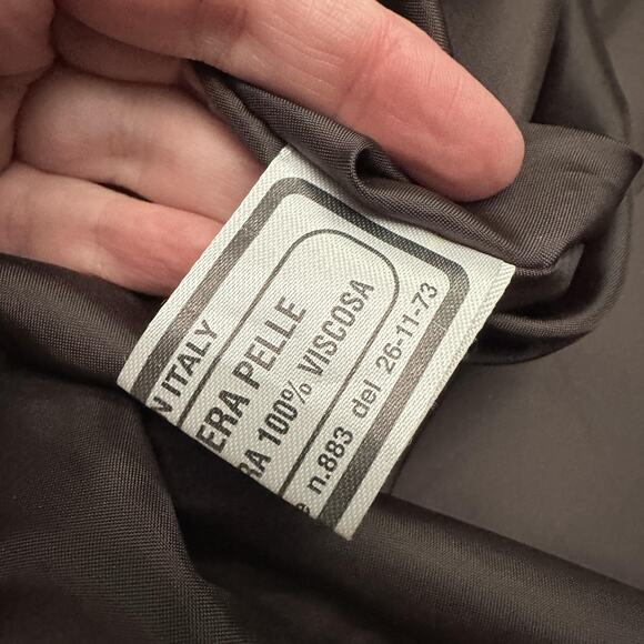 MR Florence Italy Jacket Mens 50 Brown Leather Bomber Made In Italy Full Zip - Picture 11 of 16